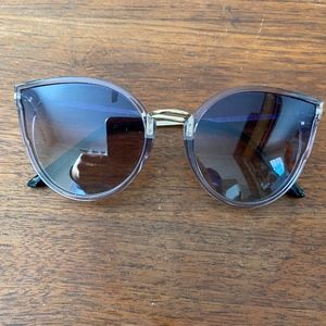 Purple oversize polarized cat eye sunglasses